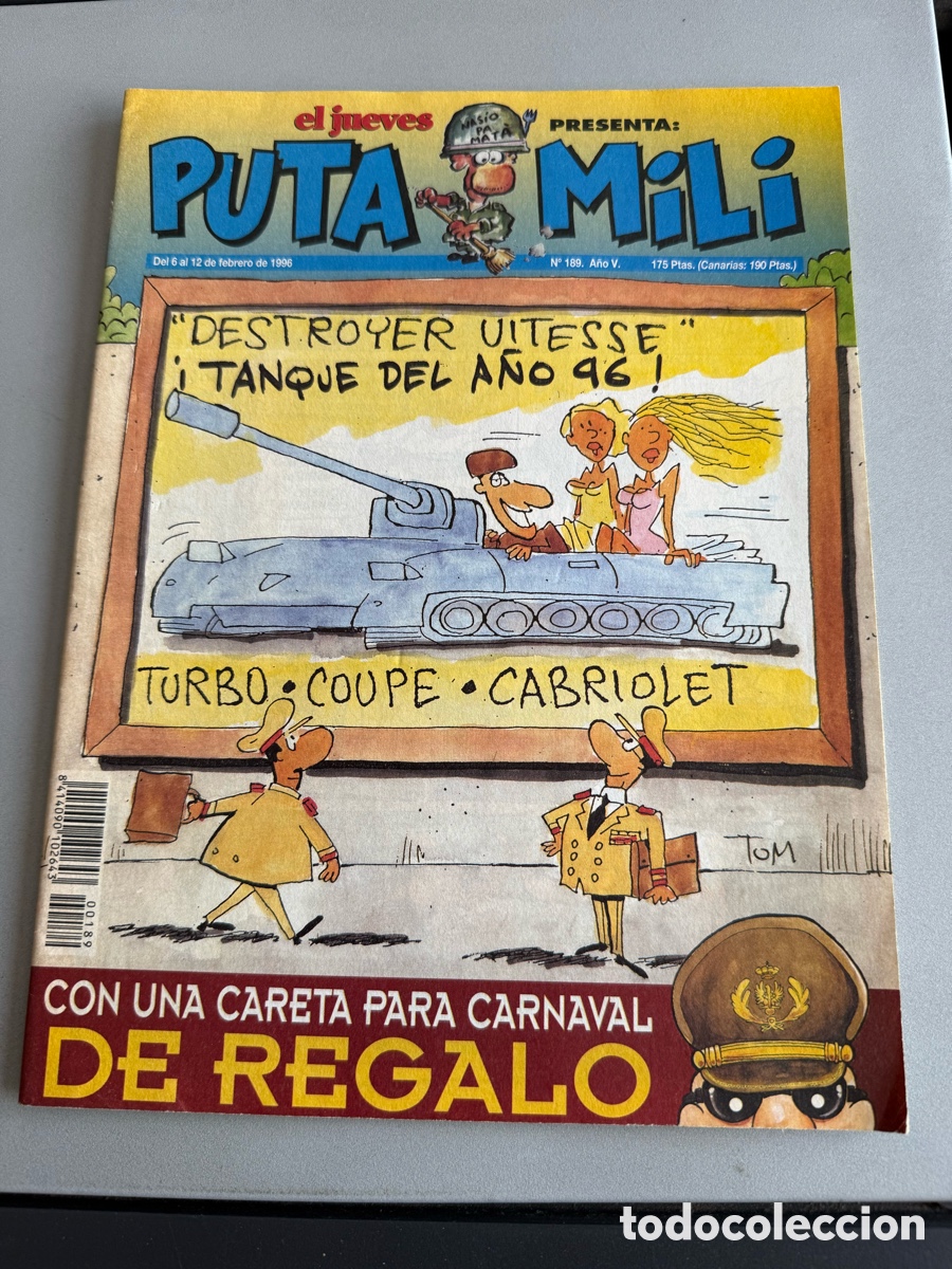 Coleccionismo de Revista El Jueves: Revista. PUTA MILI. 189. Contiene CARETA