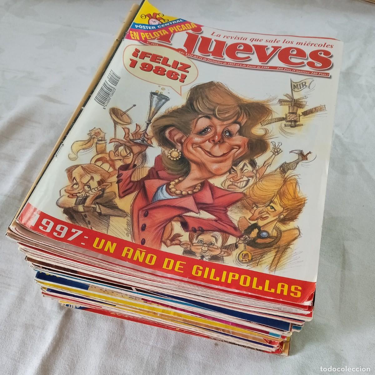 Coleccionismo de Revista El Jueves: El Jueves: Lote de 48 n&uacute;meros del a&ntilde;o 1998. A&ntilde;o casi completo a falta de 4 n&uacute;meros