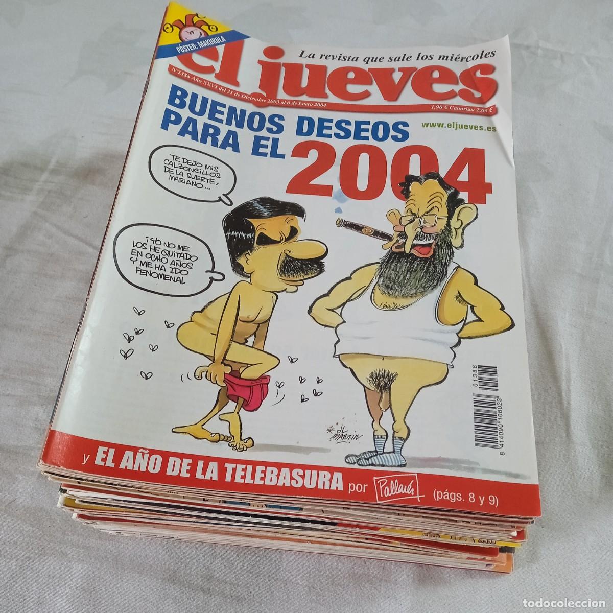 Coleccionismo de Revista El Jueves: El Jueves: Lote de 34 n&uacute;meros del a&ntilde;o 2004.