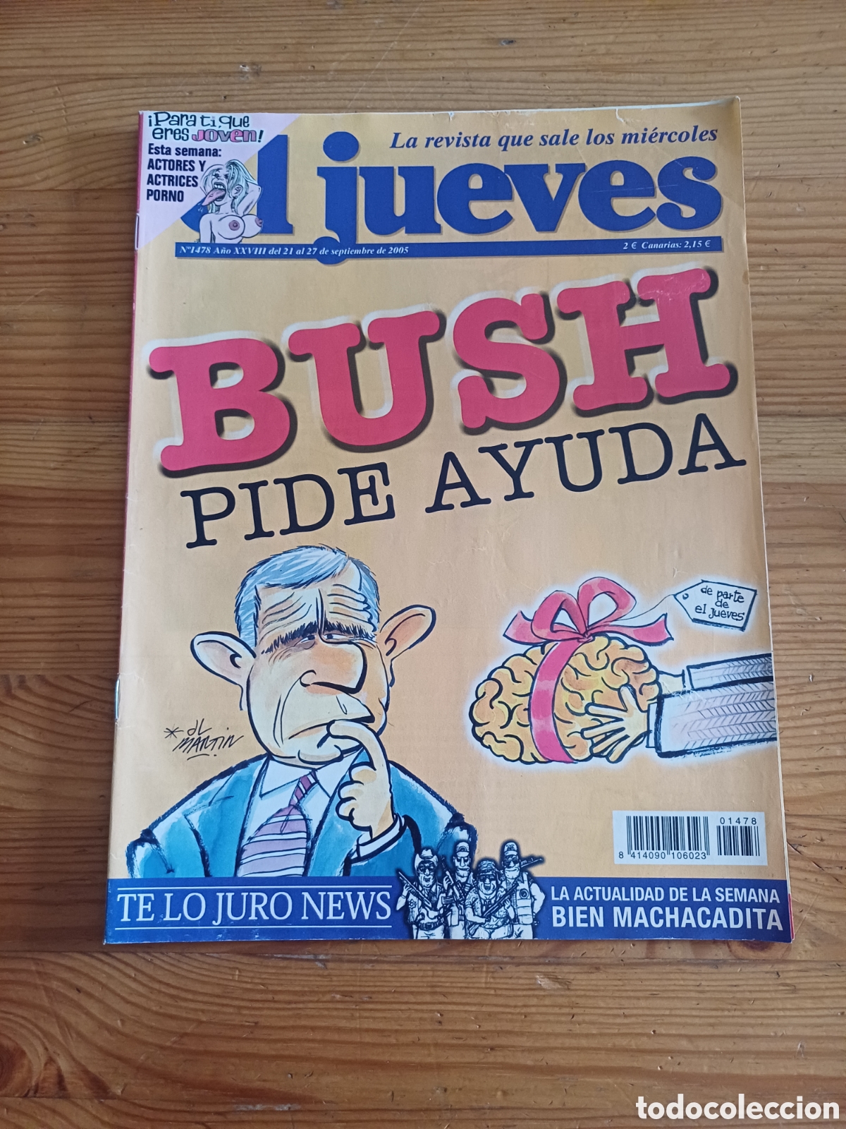 Coleccionismo de Revista El Jueves: Revista El Jueves 1478 Poster Monica Bellucci