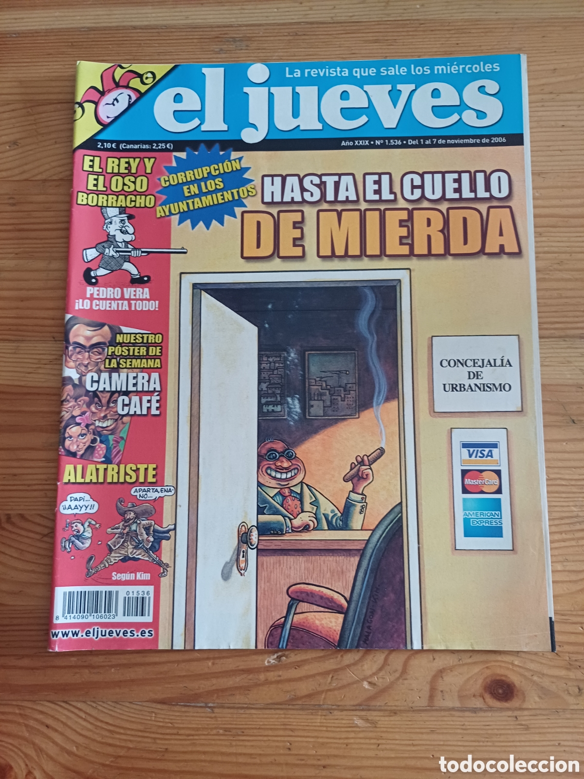 Coleccionismo de Revista El Jueves: Revista El Jueves 1536 Poster Camera Cafe Arturo Valls