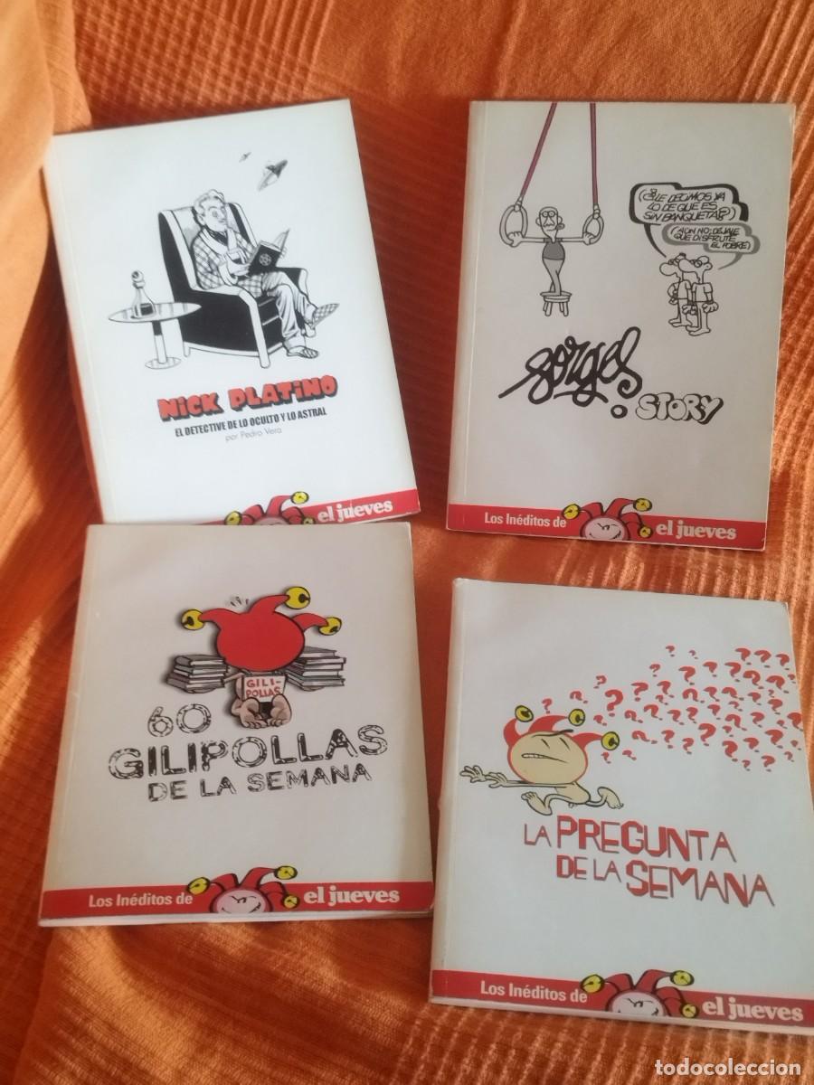 Coleccionismo de Revista El Jueves: 4 c&oacute;mics de la colecci&oacute;n &rdquo;Los In&eacute;ditos de El Jueves&rdquo;. Nick Platino, 60 gilipollas, Forges story.