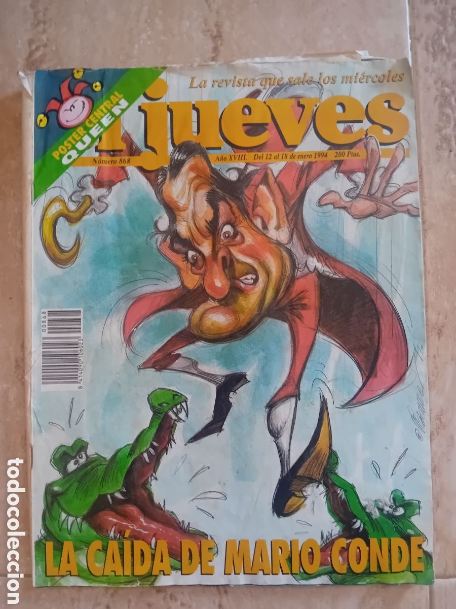 Coleccionismo de Revista El Jueves: Revista El jueves incluye poster de The Queen - Enero 1994