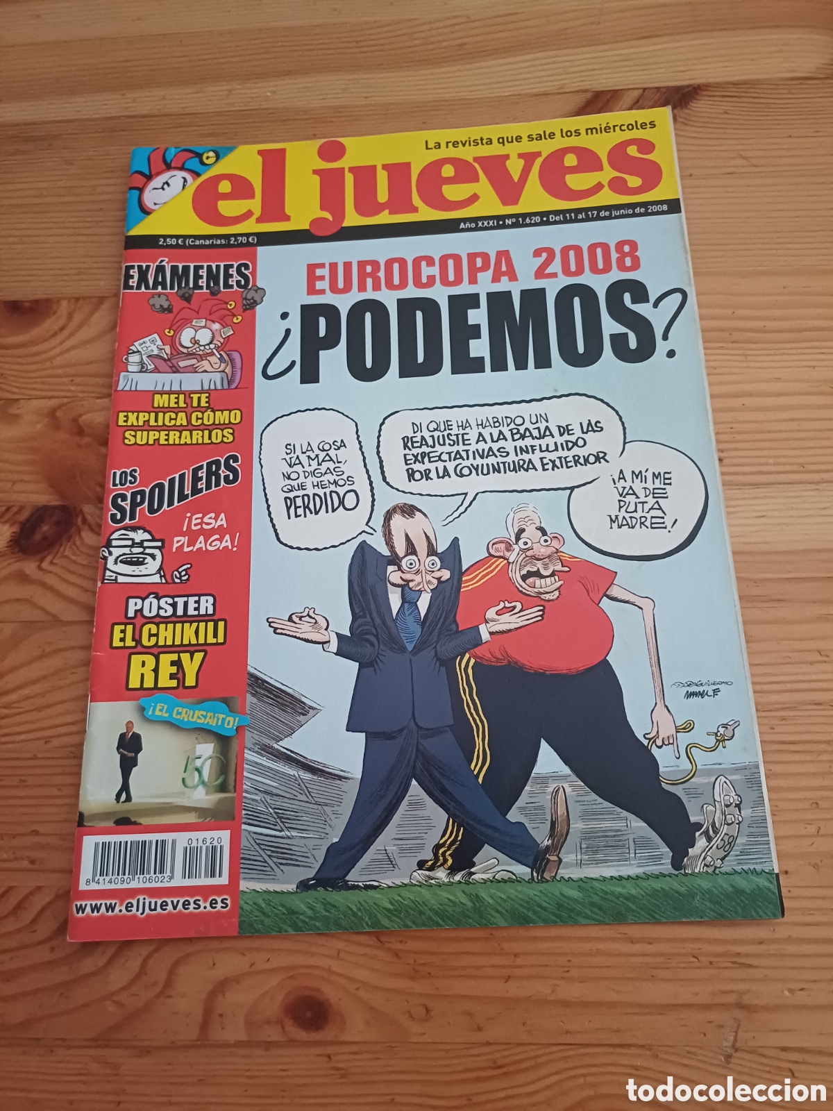 Coleccionismo de Revista El Jueves: El Jueves Revista 1620 Poster Chikili Rey Ca&iacute;da Juan Carlos I Rey emerito