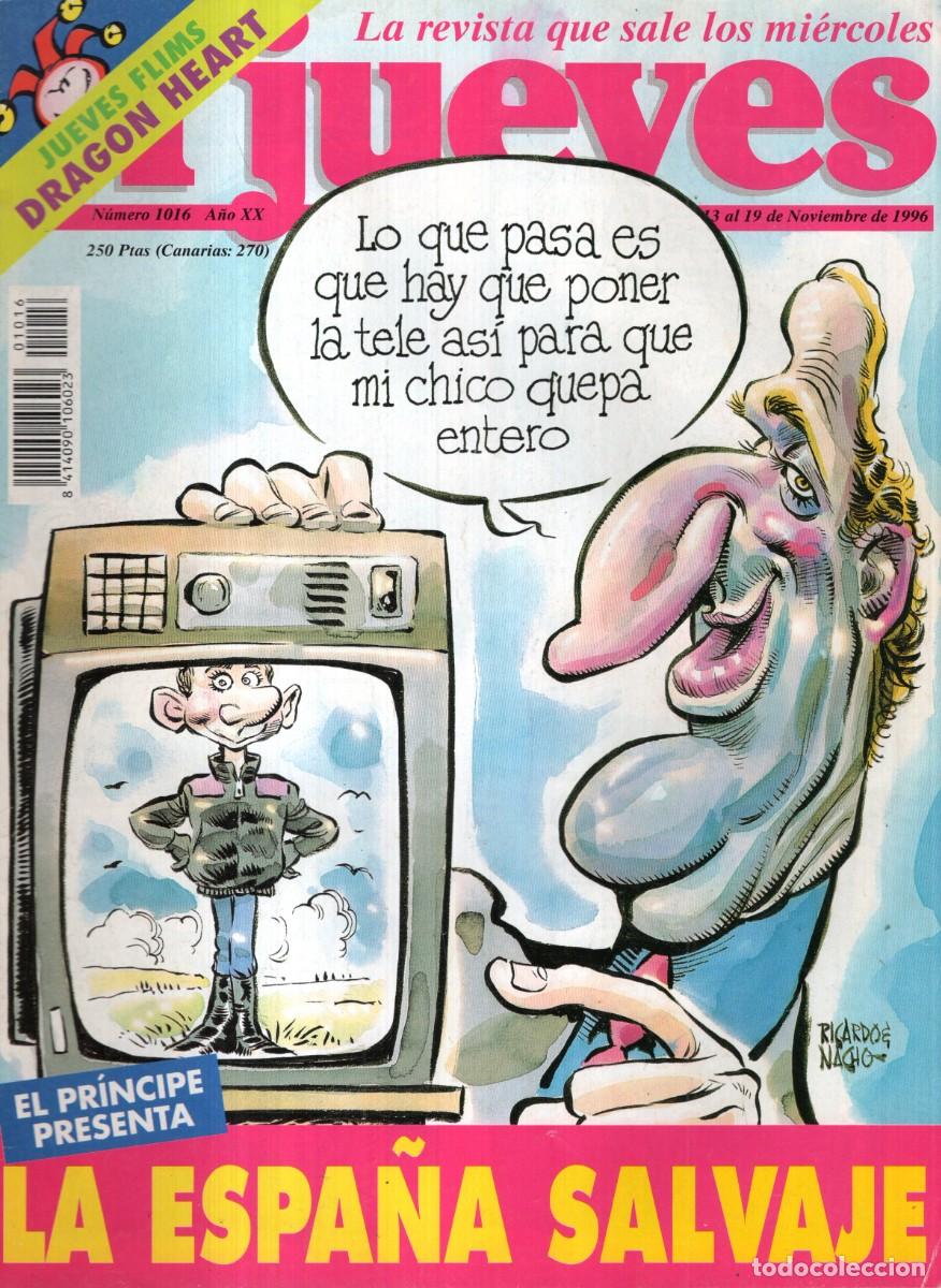 Coleccionismo de revista El Jueves: REVISTA EL JUEVES N&ordm; 1016 A&Ntilde;O 1996 (INCLUYE POSTER) - LA ESPA&Ntilde;A SALVAJE - BUEN ESTADO
