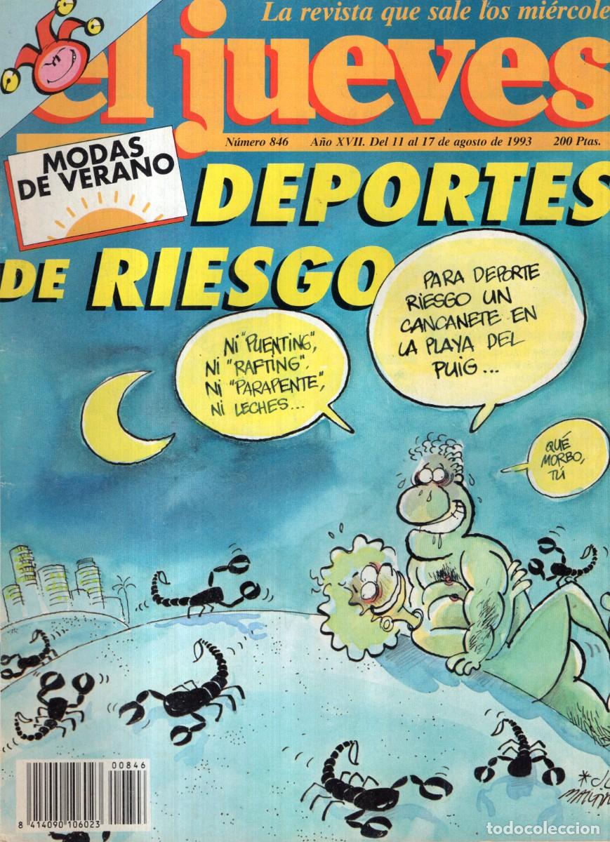 Coleccionismo de revista El Jueves: REVISTA EL JUEVES N&ordm; 846 A&Ntilde;O 1993 (INCLUYE POSTER) - DEPORTES DE RIESGO - BUEN ESTADO