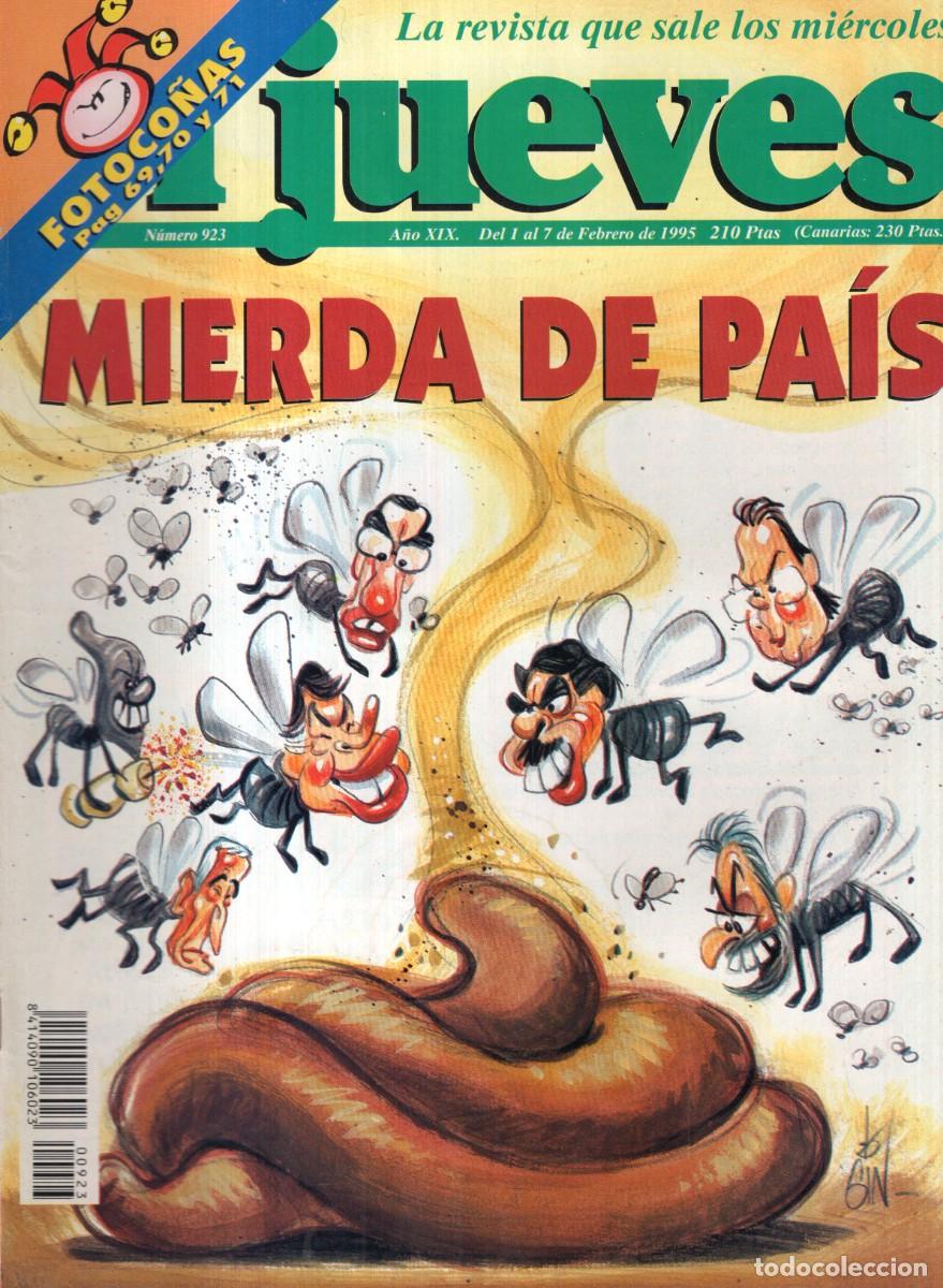 Coleccionismo de revista El Jueves: REVISTA EL JUEVES N&ordm; 923 A&Ntilde;O 1995 (INCLUYE POSTER) - MIERDA DE PAIS - BUEN ESTADO