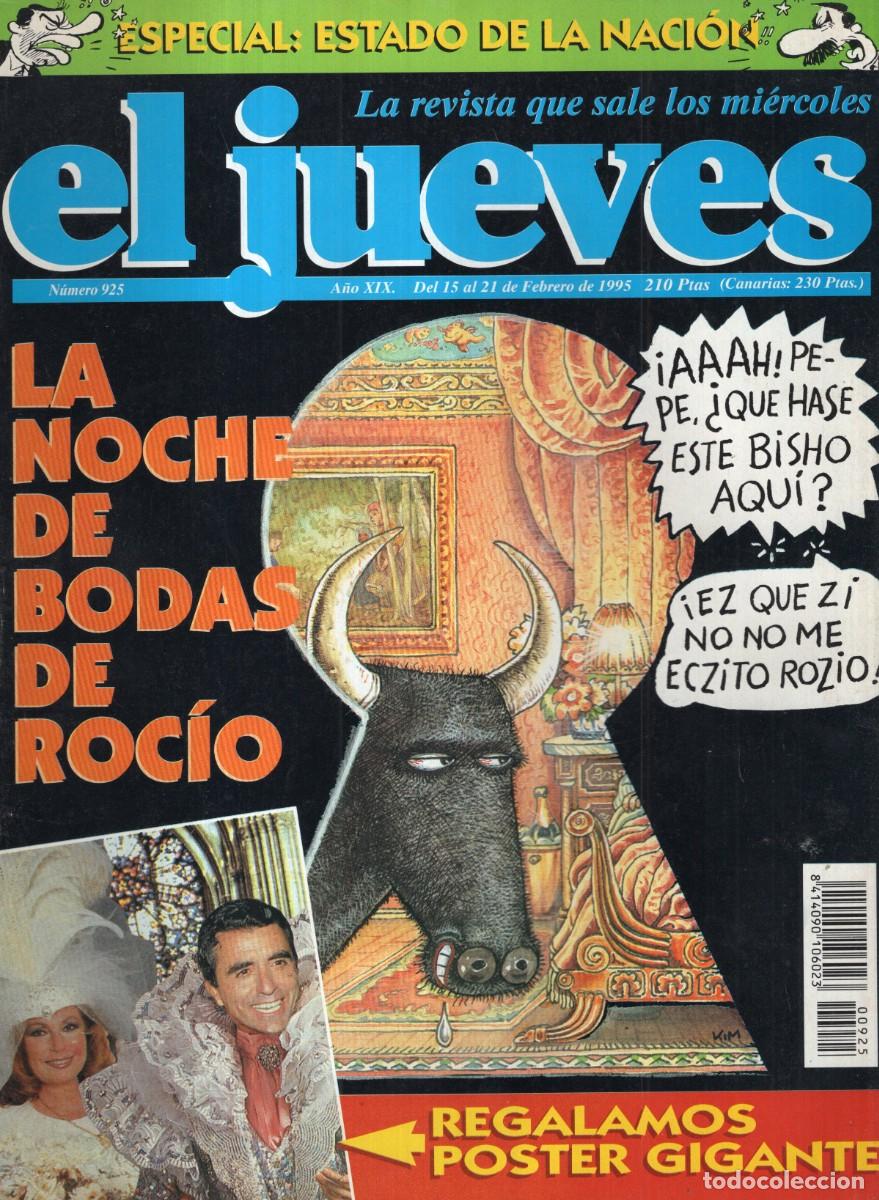 Coleccionismo de revista El Jueves: REVISTA EL JUEVES N&ordm; 925 A&Ntilde;O 1995 - LA NOCHE DE BODAS DE ROCIO - BUEN ESTADO