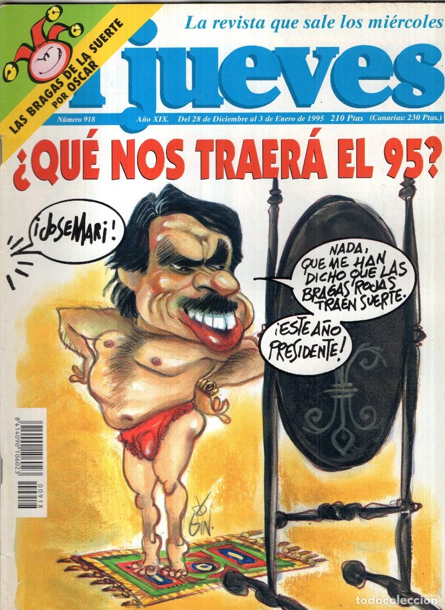Coleccionismo de revista El Jueves: REVISTA EL JUEVES N&ordm; 918 A&Ntilde;O 1995 (INCLUYE POSTER) - &iquest;QUE NOS TRAERA EL 95? - BUEN ESTADO