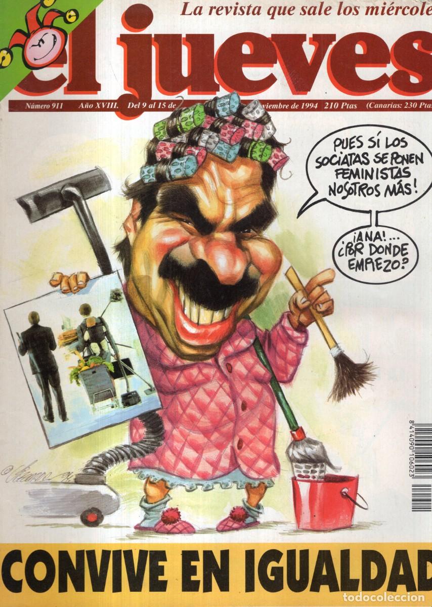 Coleccionismo de revista El Jueves: REVISTA EL JUEVES N&ordm; 911 A&Ntilde;O 1994 (INCLUYE POSTER) - CONVIVE EN IGUALDAD - BUEN ESTADO