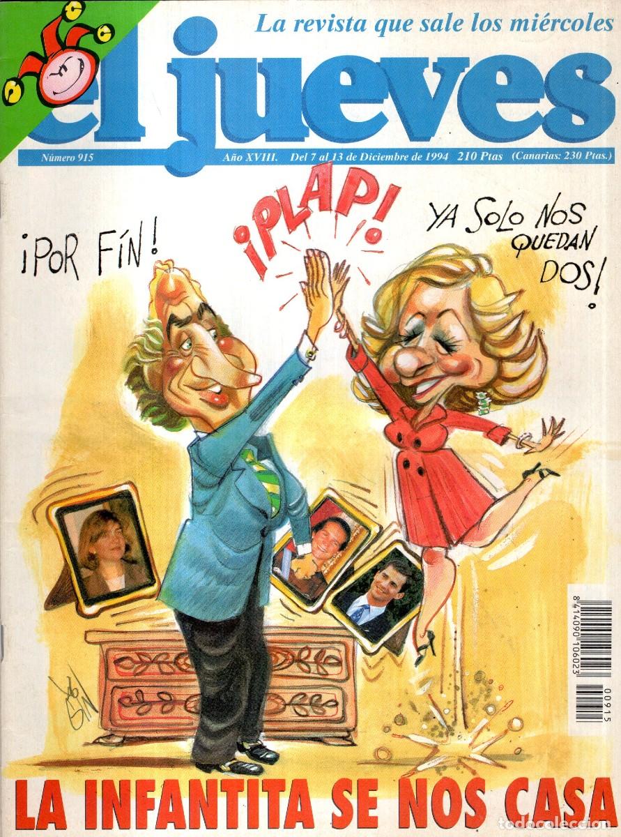 Coleccionismo de revista El Jueves: REVISTA EL JUEVES N&ordm; 915 A&Ntilde;O 1994 (INCLUYE POSTER) - LA INFANTITA SE NOS CASA - BUEN ESTADO
