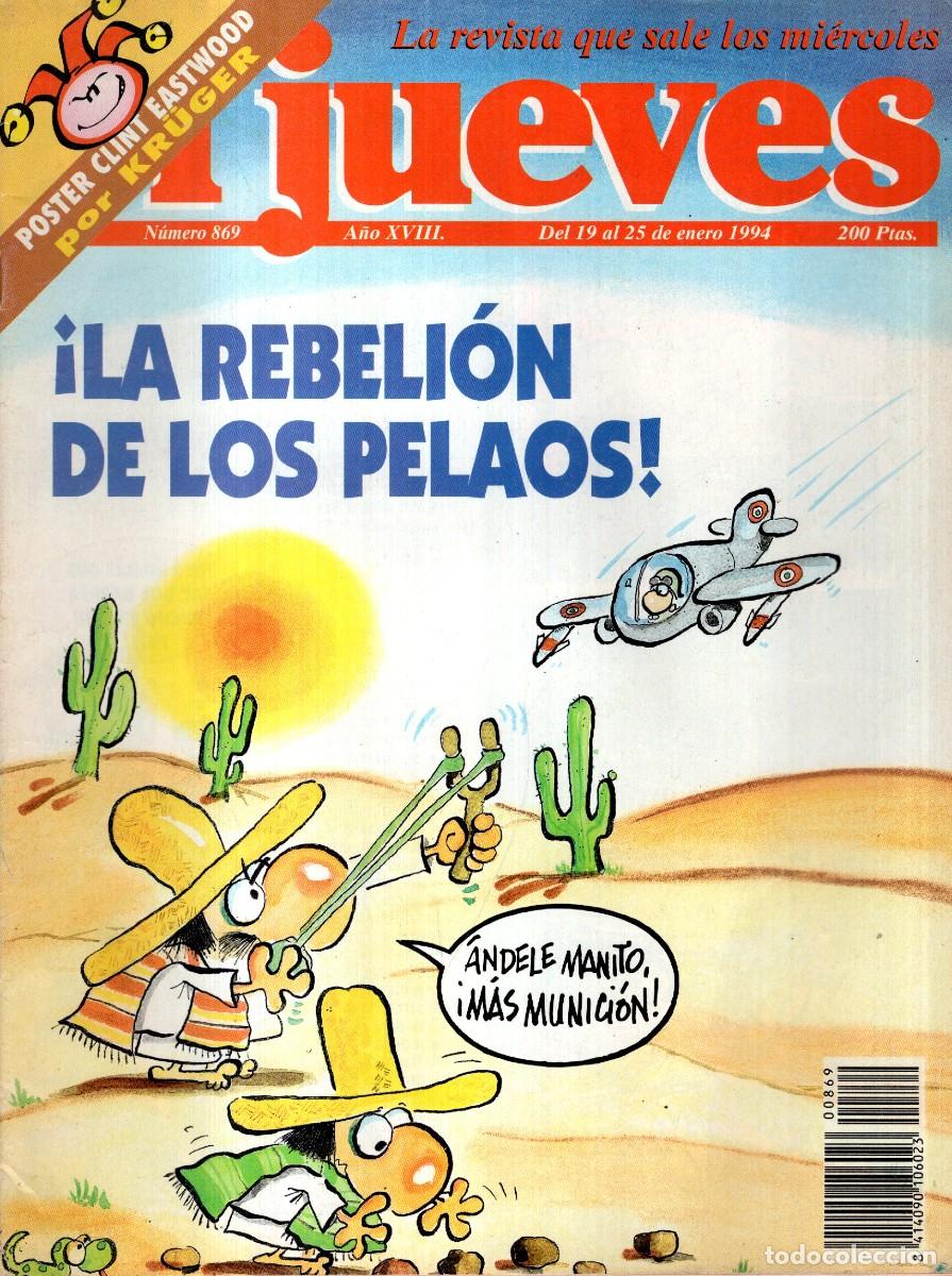 Coleccionismo de revista El Jueves: REVISTA EL JUEVES N&ordm; 869 A&Ntilde;O 1994 (INCLUYE POSTER) - LA REBELION DE LOS PELAOS - BUEN ESTADO