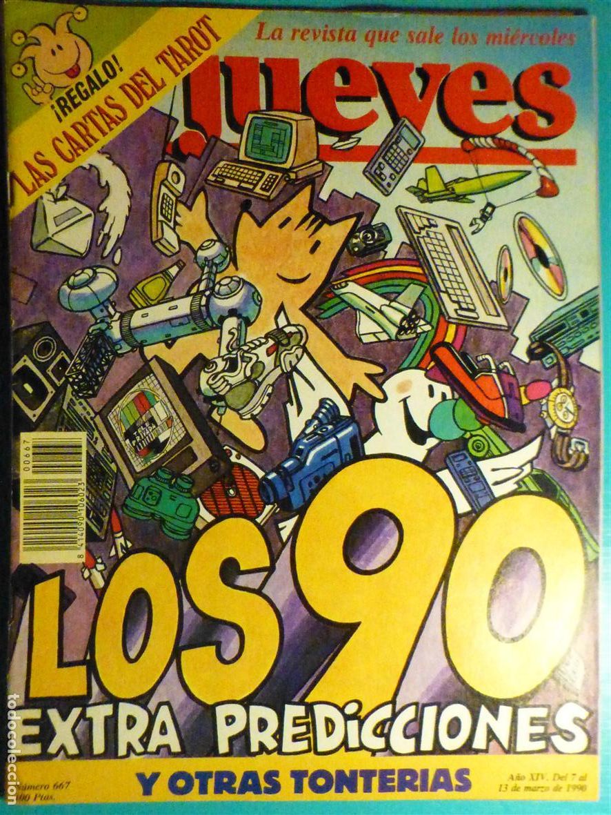 Sammeln von Zeitschriften El Jueves: Revista que sale los Miercoles - El Jueves n&ordm; 667 - Marzo 1990 - Extra Predicciones de los 90&acute;s -