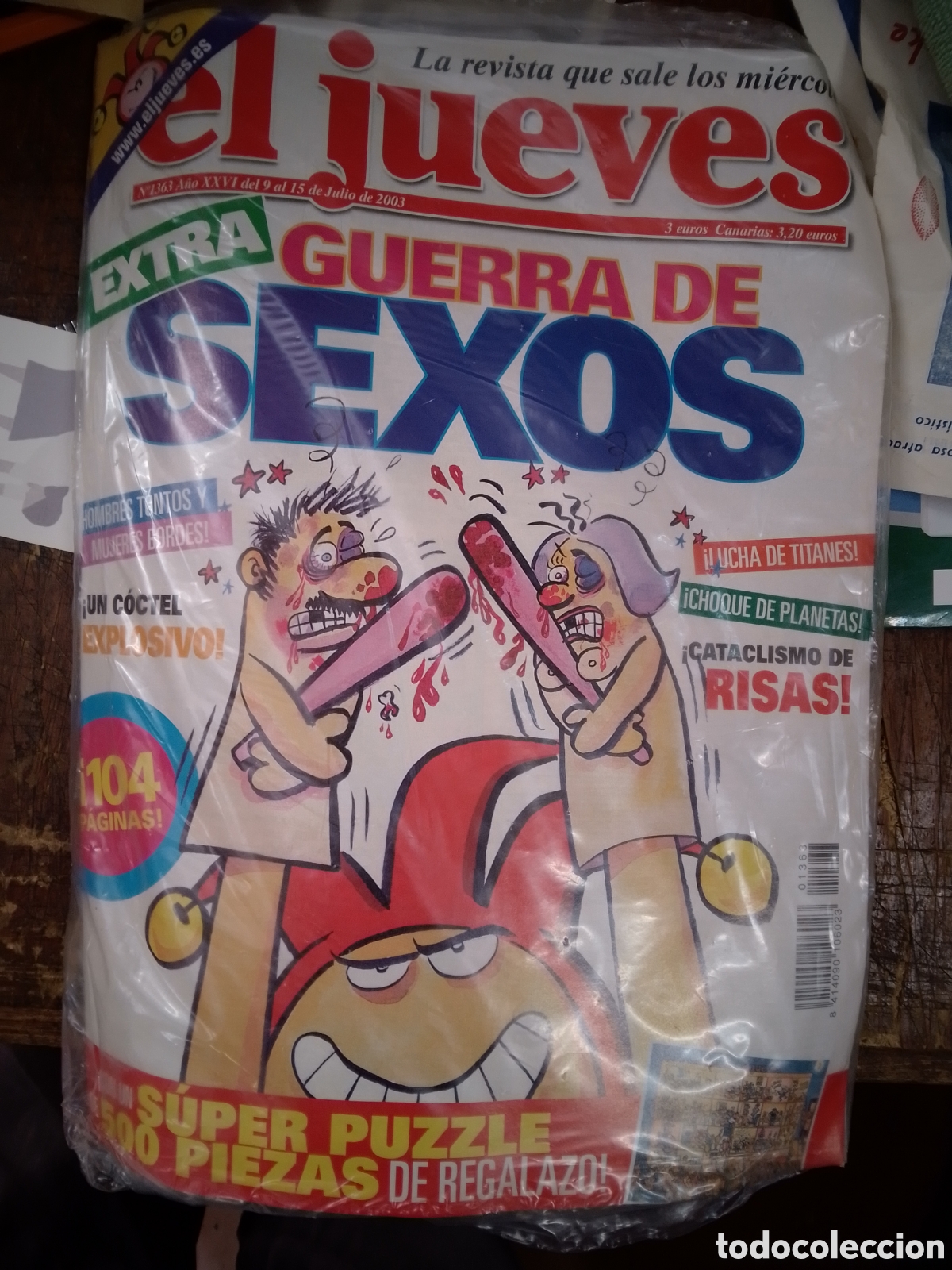 Coleccionismo de revista El Jueves: EL JUEVES. EXTRA GUERRA DE SEXOS. NUM. 1363. SUPER PUZZLE 500 PIEZAS. 2003.