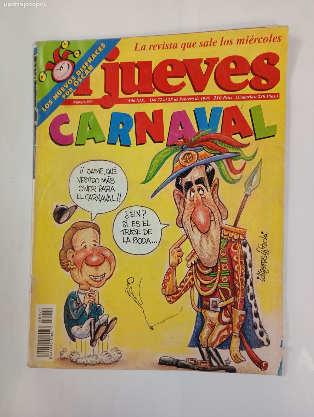 Coleccionismo de revista El Jueves: REVISTA EL JUEVES N&ordm; 926. A&Ntilde;O XIX. 22 FEBRERO 1995. TDKR94