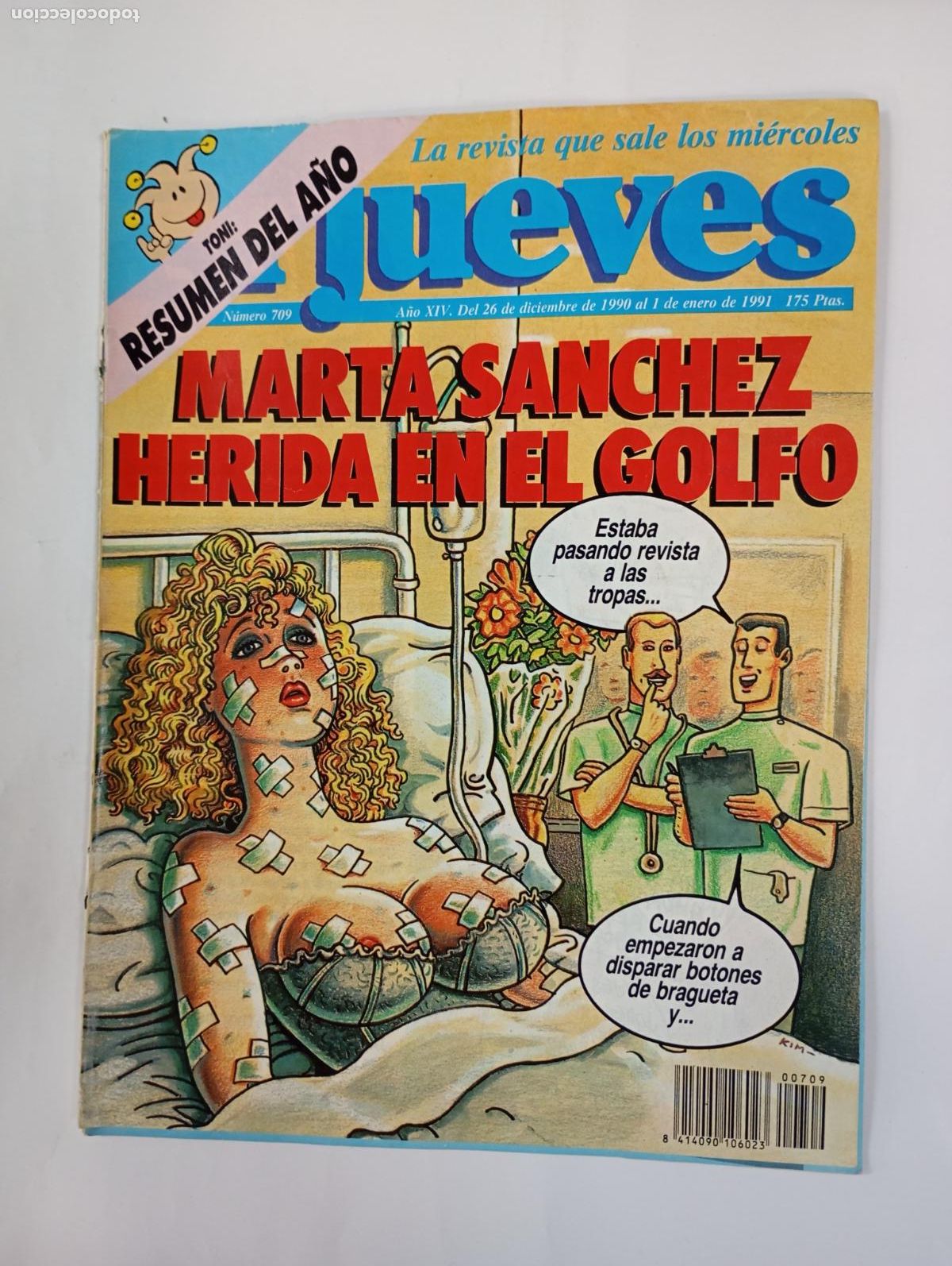 Coleccionismo de revista El Jueves: REVISTA EL JUEVES N&ordm; 709. A&Ntilde;O XIV. 26 DICIEMBRE 1990. MARTA S&Aacute;NCHEZ. TDKR94