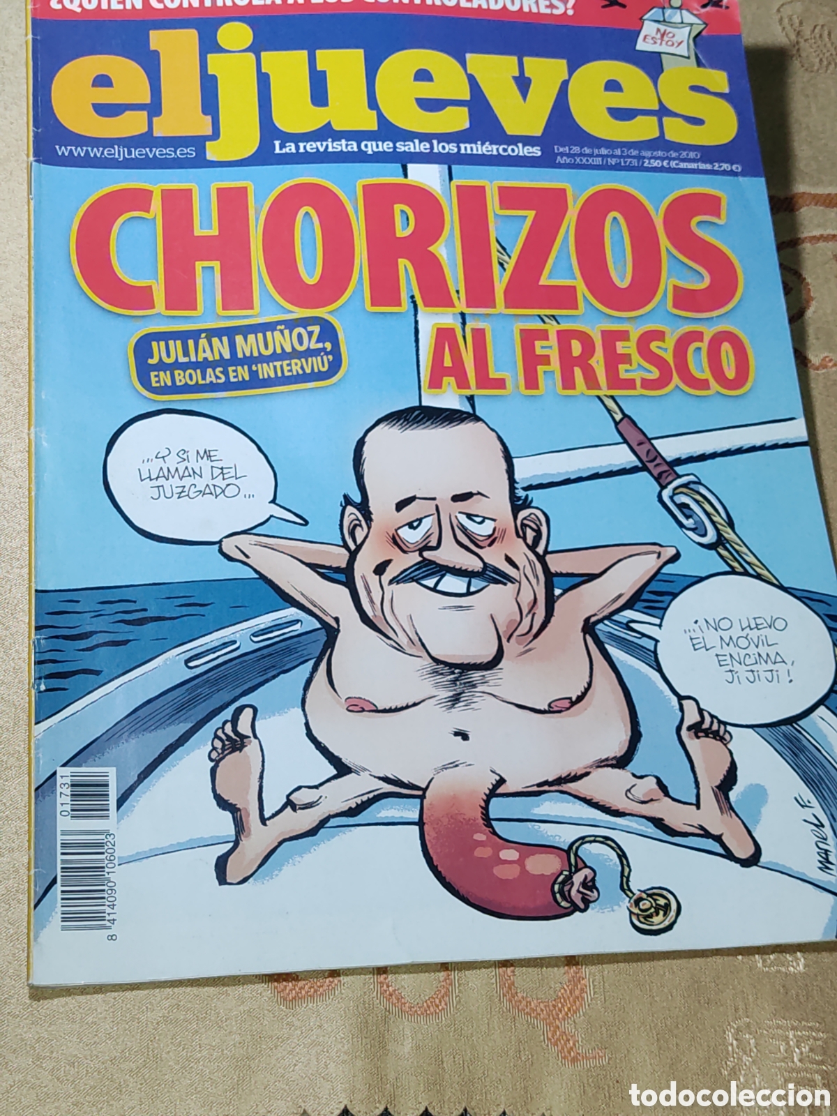 Coleccionismo de revista El Jueves: Revista el jueves N&deg;1731.A&ntilde;o 2010.Incluye p&oacute;ster de Javier Bardem