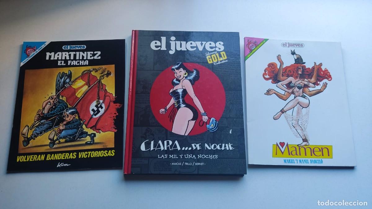 Coleccionismo de revista El Jueves: EL JUEVES - Tomo tapa dura Luxury Gold Clara de Noche + 2 Pendones - Mart&iacute;nez el Facha (Kim) y Mamen