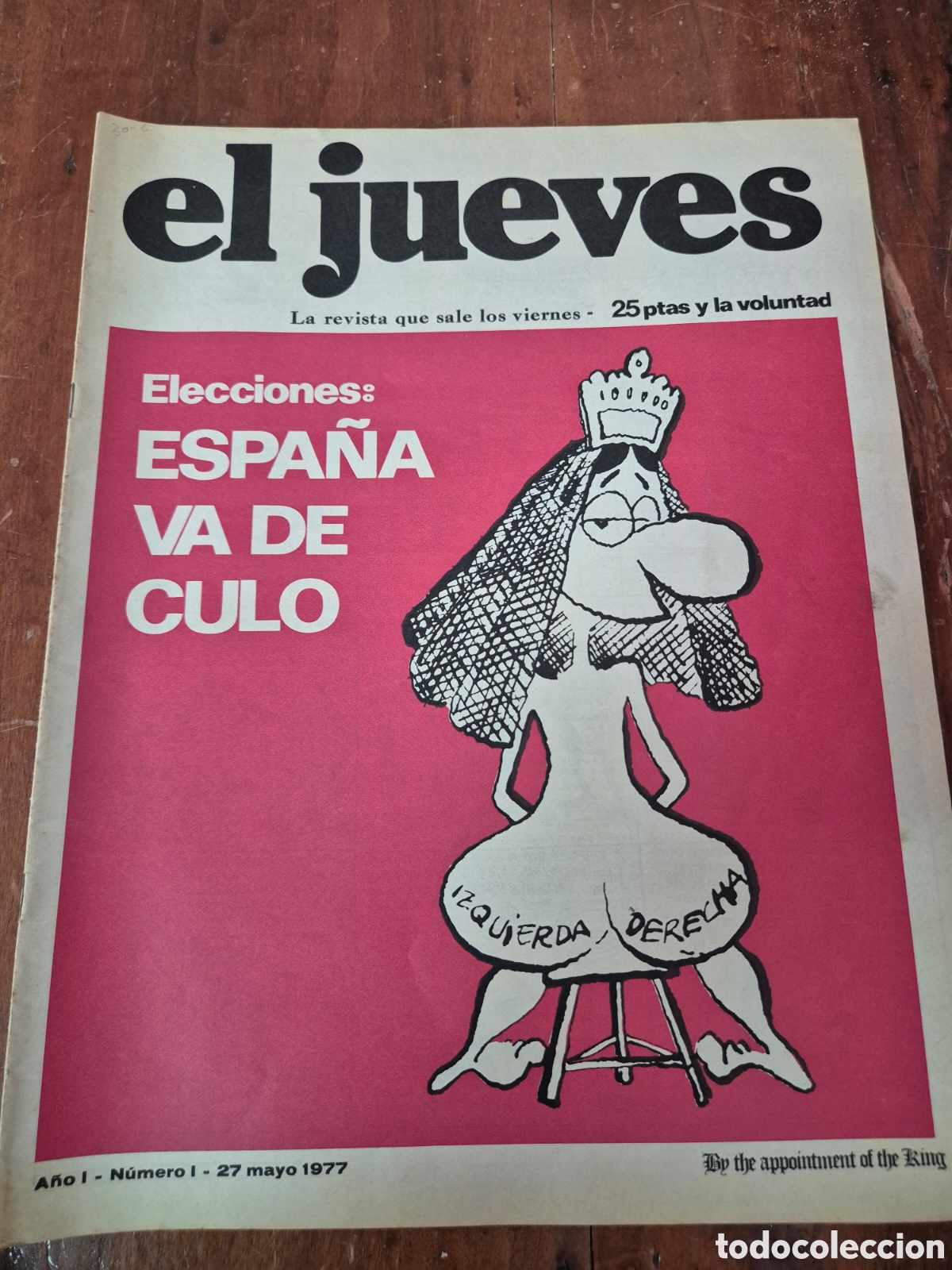 Coleccionismo de revista El Jueves: EL JUEVES N 1 A&Ntilde;O 1 27 MAYO 1977 ORIGINAL