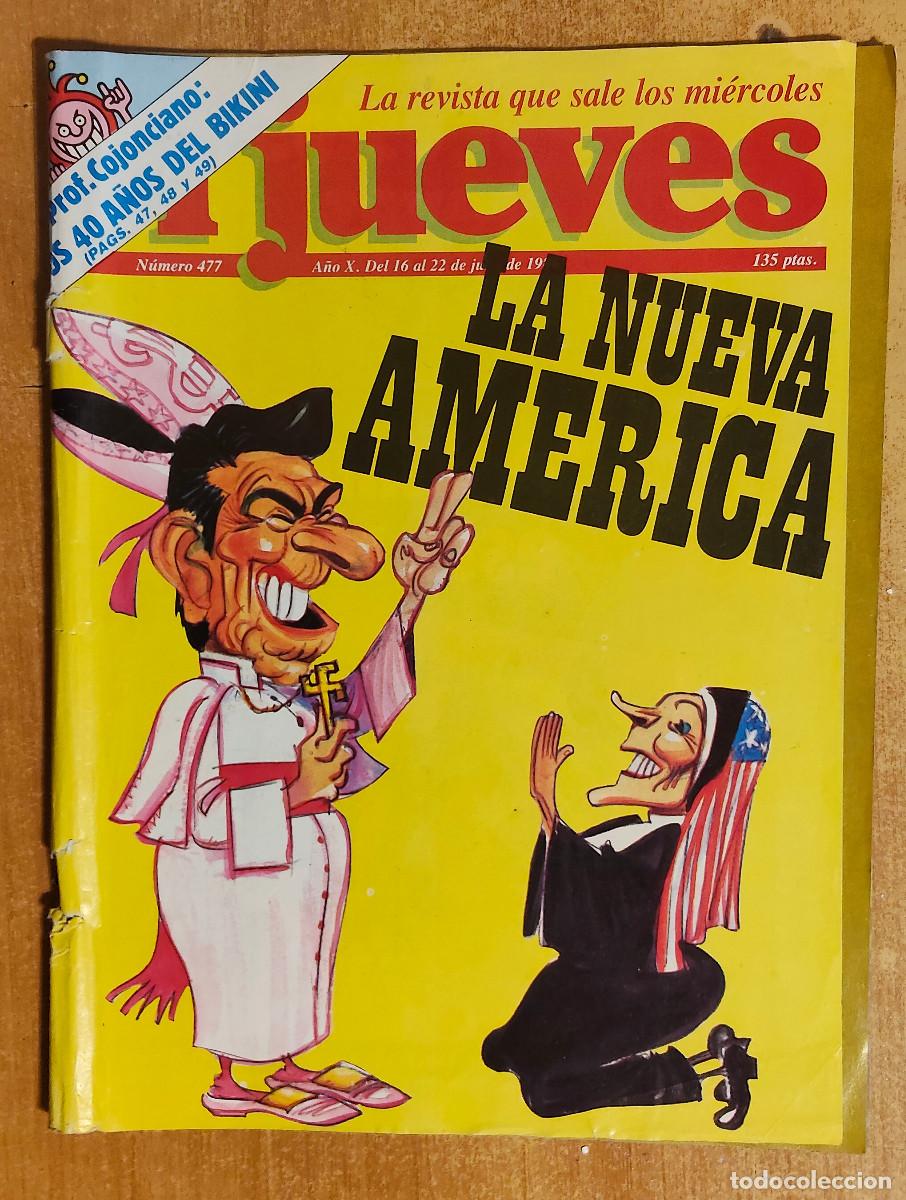 Coleccionismo de revista El Jueves: revista sat&iacute;rica espa&ntilde;ola El Jueves, concretamente el n&uacute;mero 477 - La nueva america - 1996