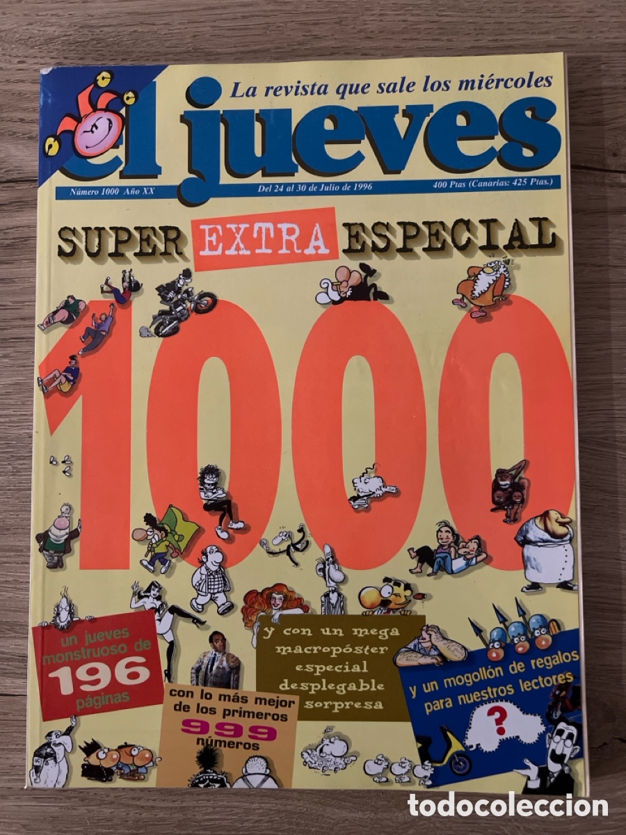 Coleccionismo de revista El Jueves: El Jueves - A&ntilde;o 1996 - N&uacute;mero 1000