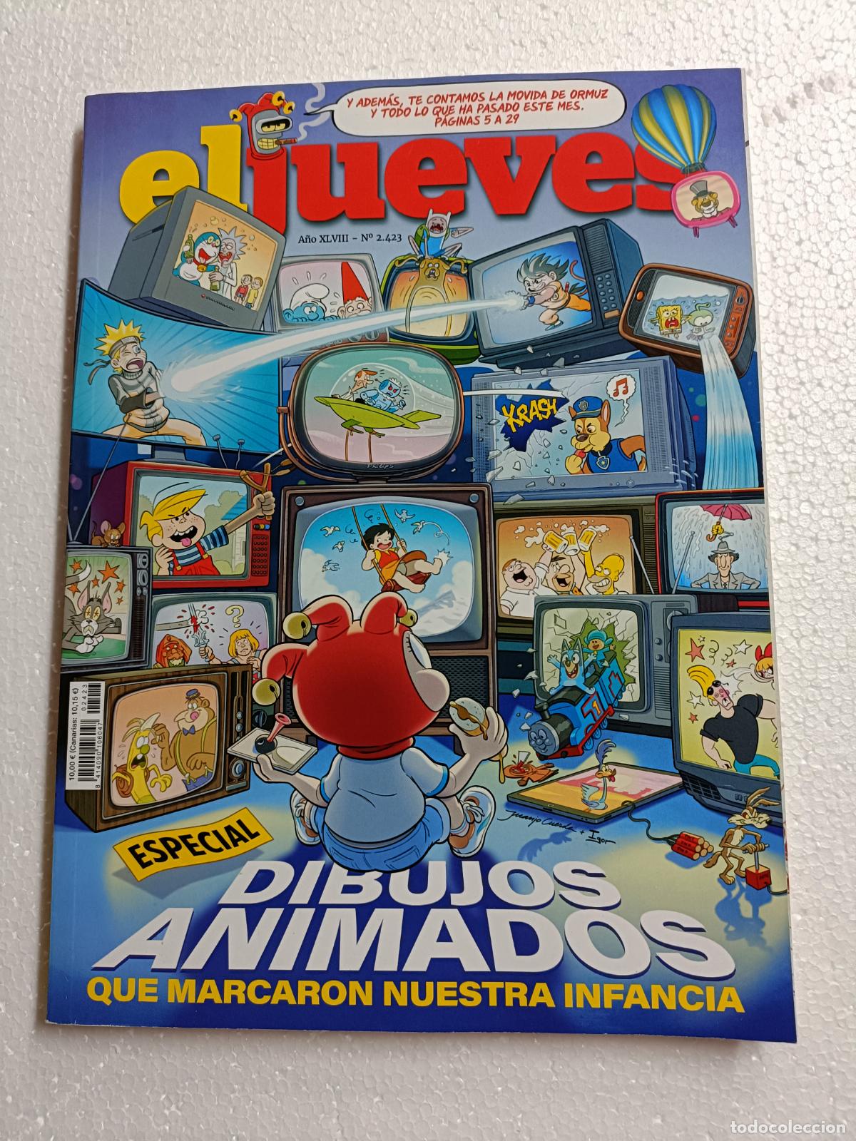Coleccionismo de revista El Jueves: EL JUEVES 2.423. ESPECIAL DIBUJOS ANIMADOS QUE MARCARON NUESTRA INFANCIA. 146 p&aacute;ginas
