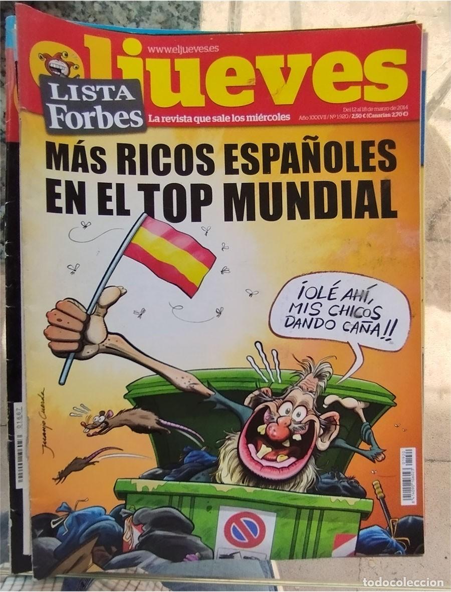 Coleccionismo de revista El Jueves: LISTA FORBES MAS RICOS ESPA&Ntilde;OLES EN EL TOP MUNDIAL EL JUEVES 12 DE MARZO DEL 2014