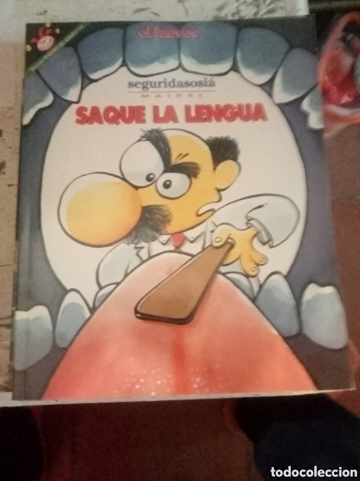 Coleccionismo de revista El Jueves: El jueves colecci&oacute;n pendones del humor n&ordm; 114 seguridasosia saque la lengua