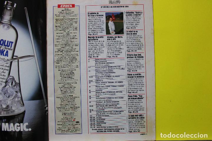 Coleccionismo de Revista Época: ÉPOCA núm. 493 - Vacaciones de lujo - 1994 - Fascículo con reseña de Maradona en Sevilla a 200 km/h. - Foto 2 - 301059483