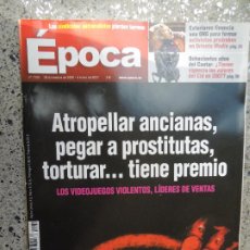 Coleccionismo de Revista Época: EPOCA REVISTA Nº 1130 - 29-12-2006 - ATROPELLAR ANCIANAS TORTURAR TIENE PREMIO. Lote 382169849