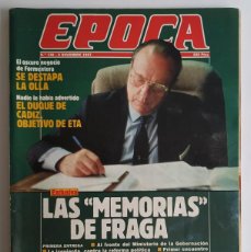 Coleccionismo de Revista Época: REVISTA EPOCA 138 : EL CRAC DE LA BOLSA - DUQUE DE CADIZ ETA - FRAGA - DOPING CICLISMO - FIAT 126. Lote 400250934
