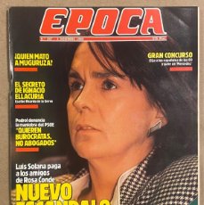 Collezionismo di Rivista Época: ÉPOCA N° 247 (1989). ¿QUIÉN MATÓ A JOSU MUGURUZA?, ESCÁNDALO EN TVE, NUEVA PAREJA MARIO CONDE,….