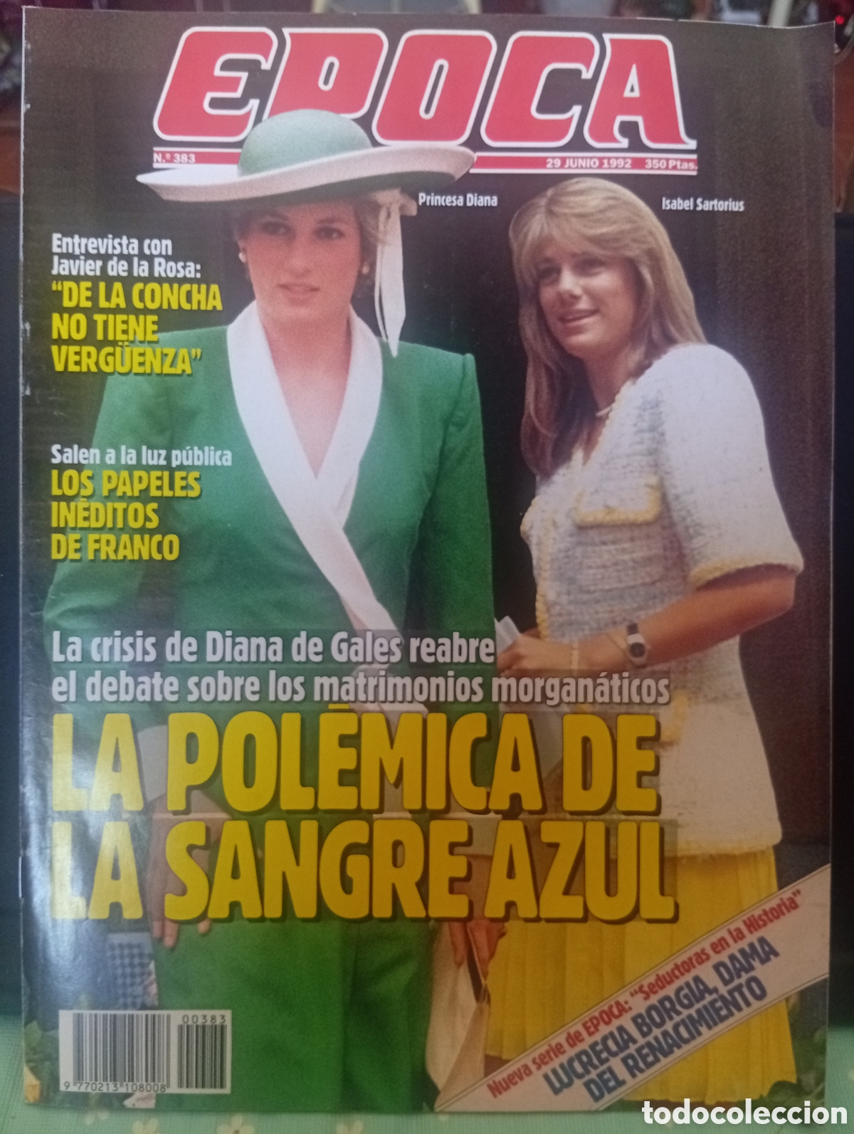 Coleccionismo de revista &Eacute;poca: Revista &Eacute;poca 383 29 de junio 1992