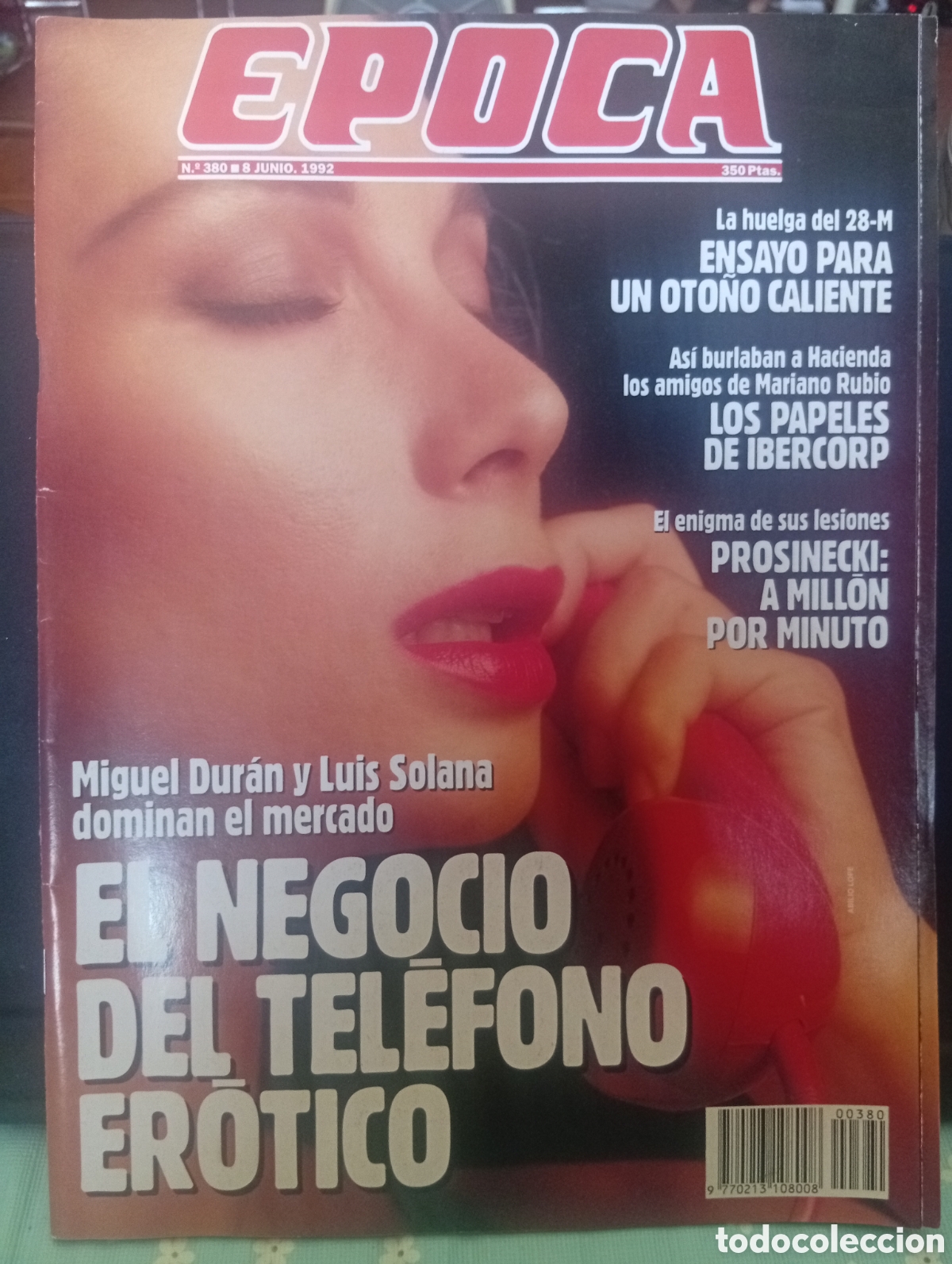 Coleccionismo de revista &Eacute;poca: Revista &Eacute;poca 380 8 de junio 1992