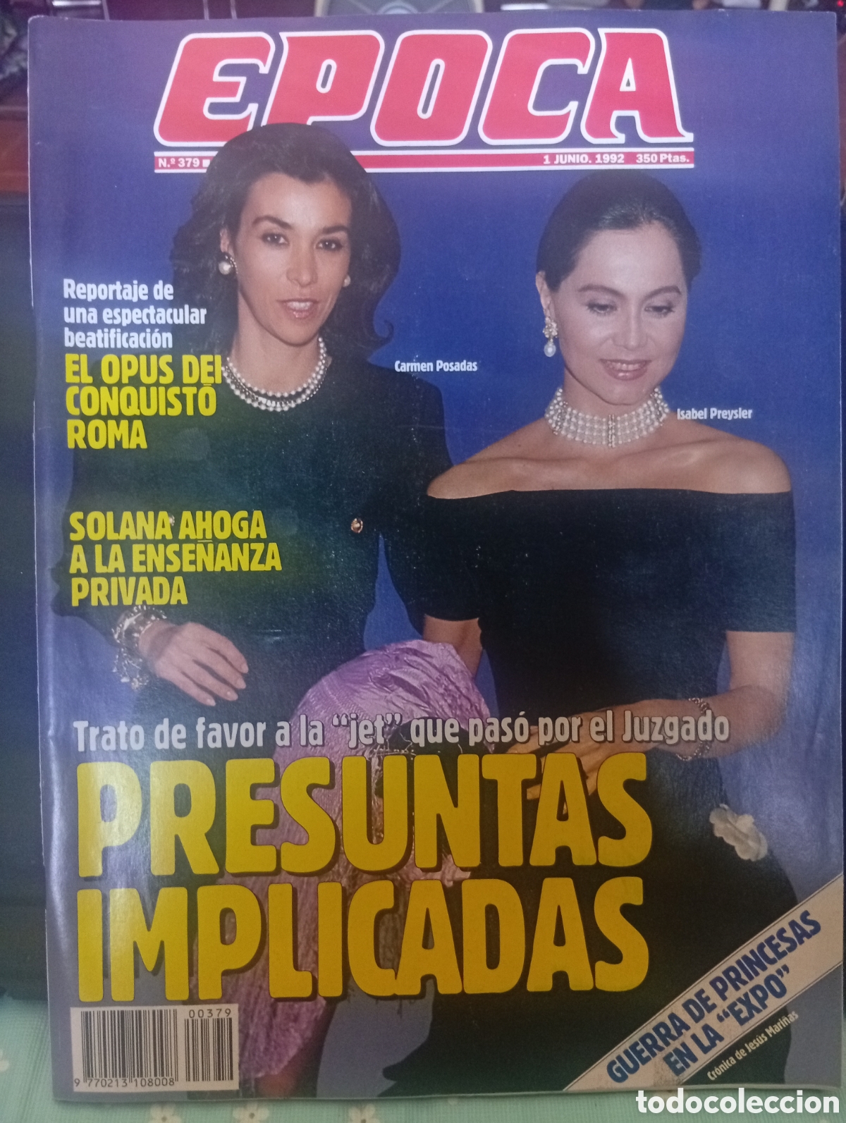Coleccionismo de revista &Eacute;poca: Revista &Eacute;poca 379 1 de junio 1992