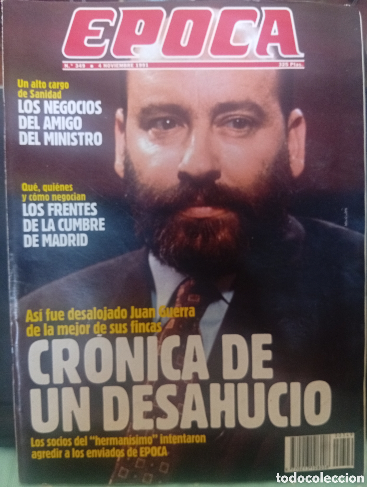 Coleccionismo de revista &Eacute;poca: Revista &Eacute;poca 349 04 de noviembre 1991