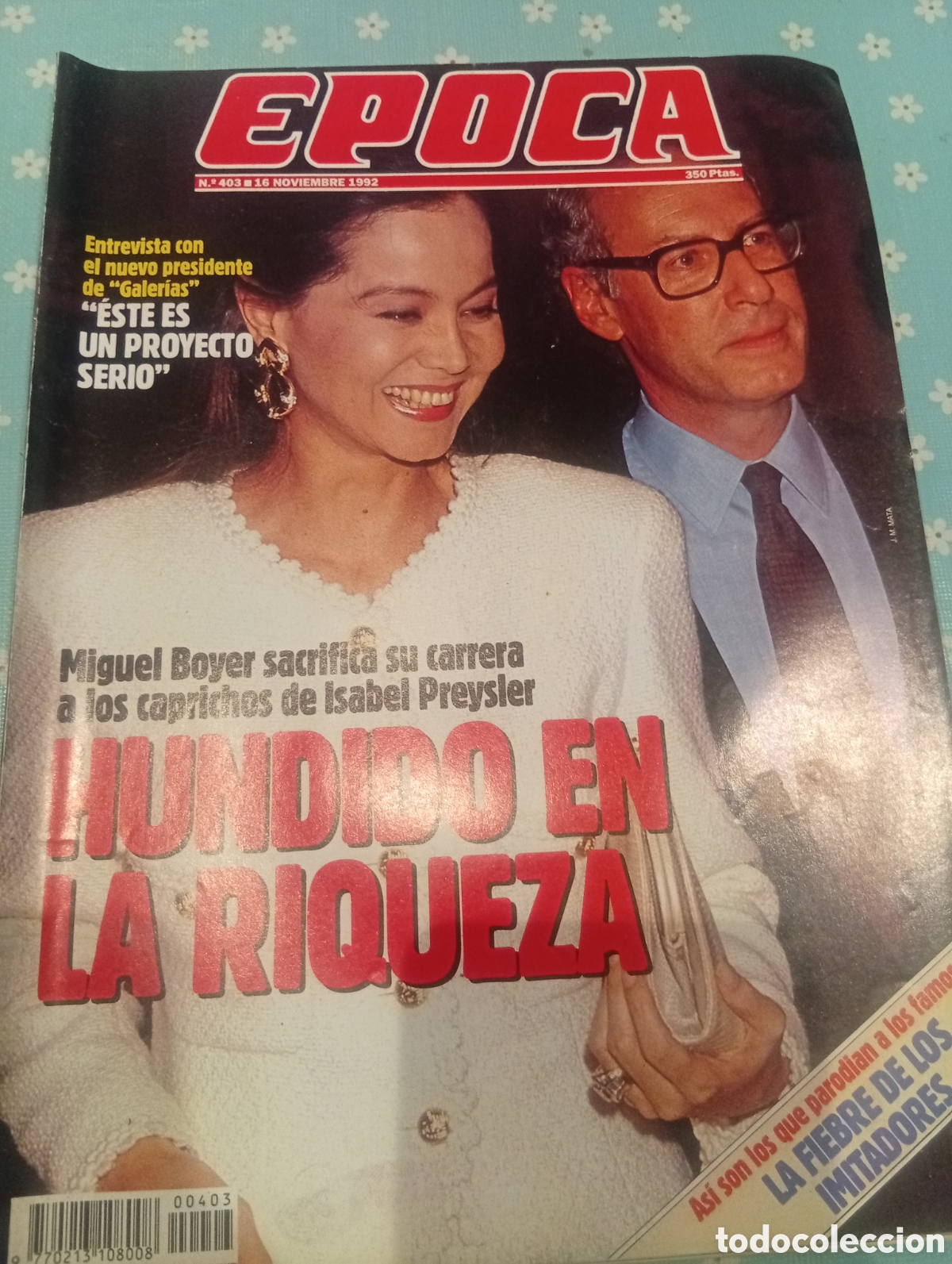 Collectionnisme de Magazine &Eacute;poca: Revista &Eacute;poca 403 1992