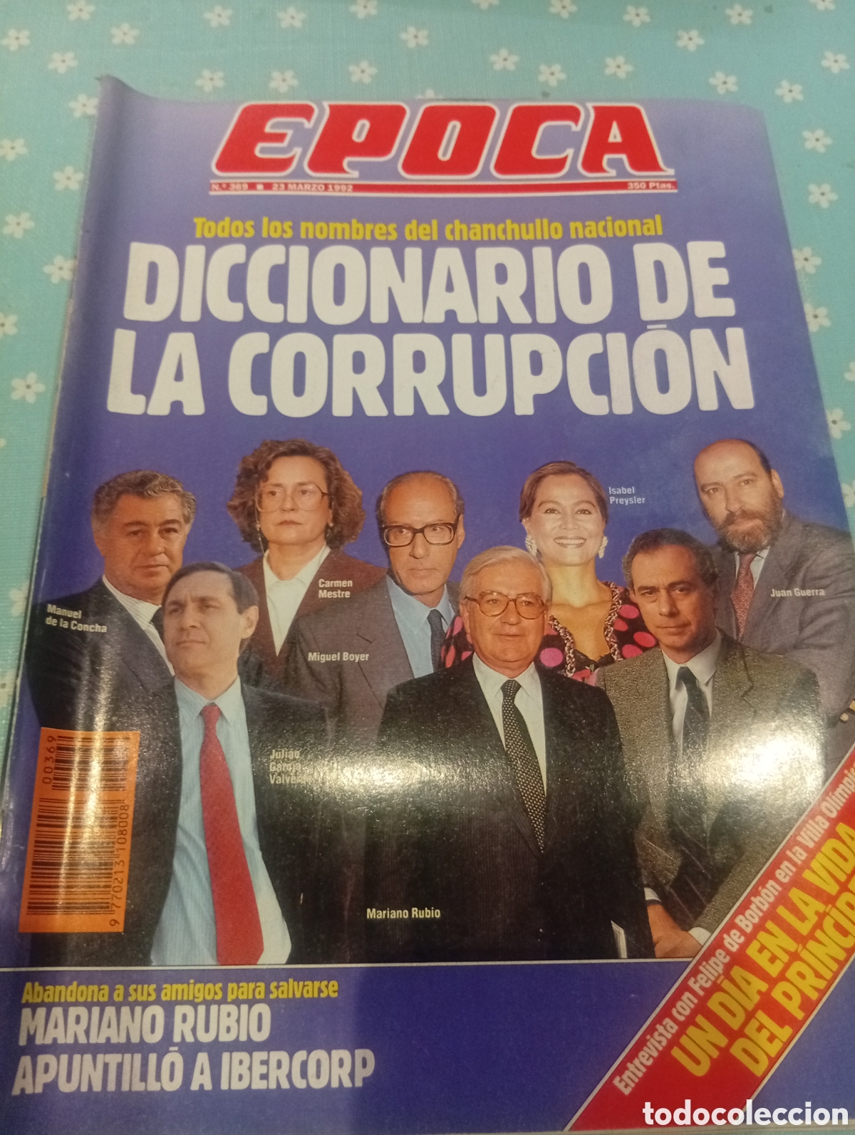 Coleccionismo de revista &Eacute;poca: Revista &Eacute;poca 369 1992