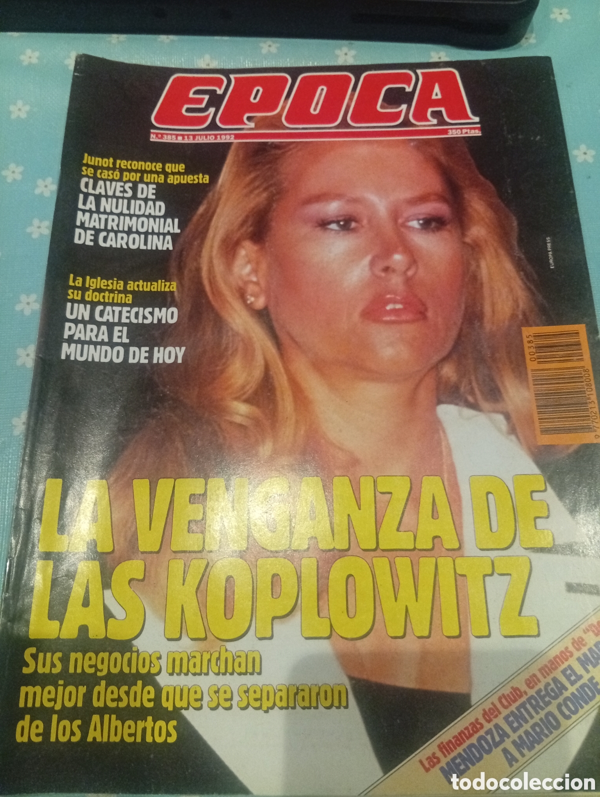 Collezionismo di Rivista &Eacute;poca: Revista &Eacute;poca 385 1992
