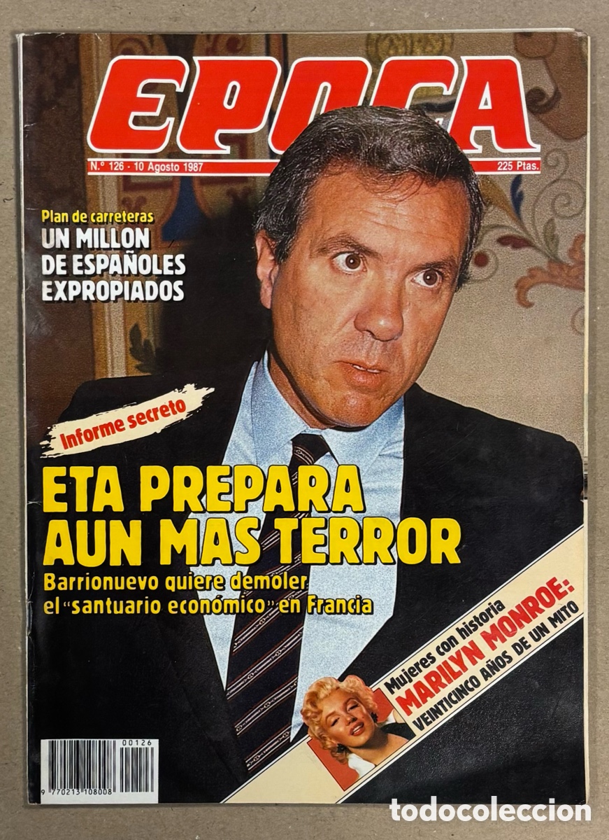 Coleccionismo de revista &Eacute;poca: &Eacute;POCA N&deg; 126 (1987). ENTREVISTA A ALASKA, LOLA FLORES, MARILYN MONROE, ISABEL PREYSLER, ETA,&hellip;