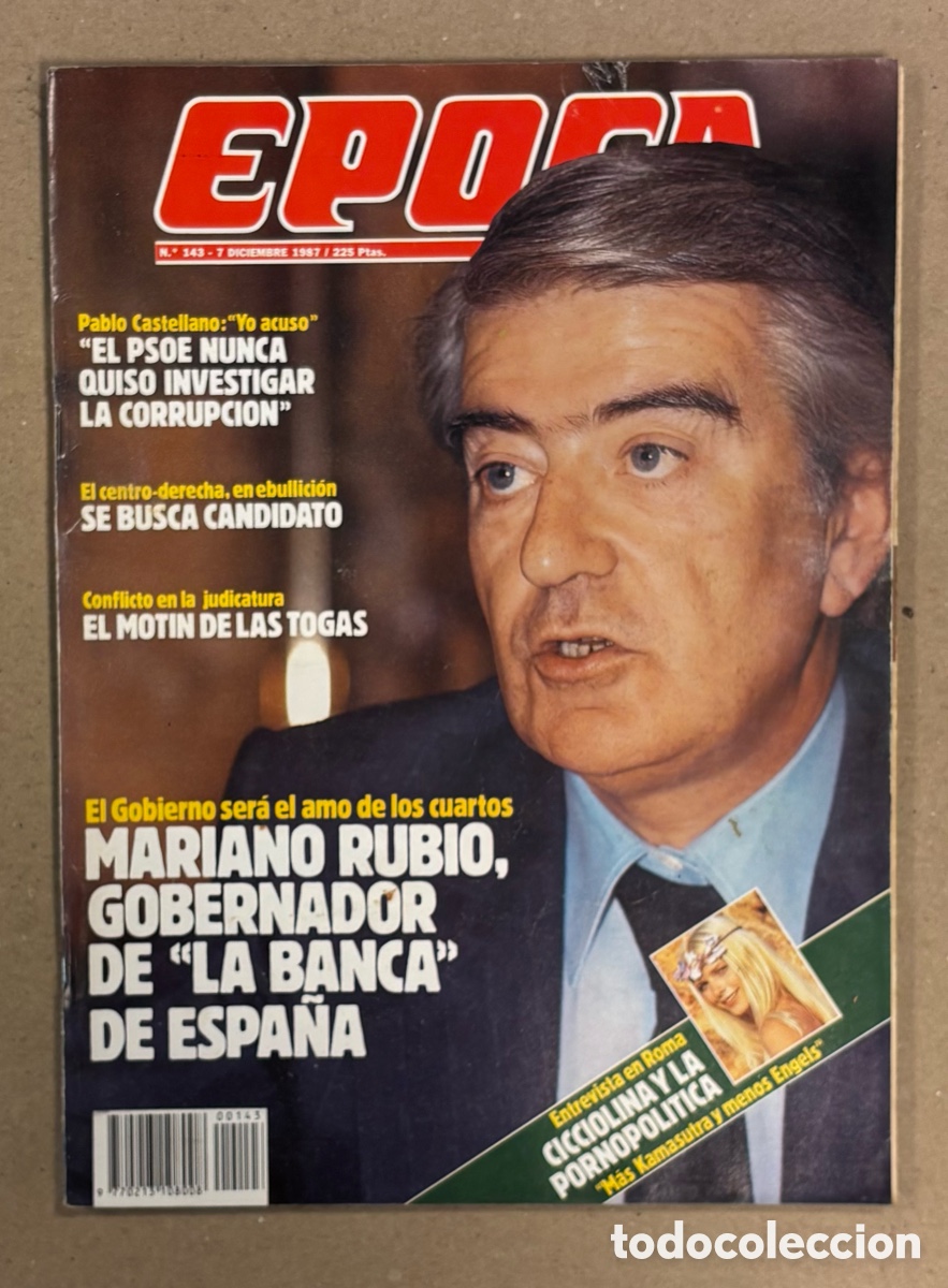 Coleccionismo de revista &Eacute;poca: &Eacute;POCA N&deg; 143 (1989). CICCIOLINA, MIGUEL BOS&Eacute;, STEFFI GRAF, MOT&Iacute;N JUECES, TVE PUBLICIDAD,&hellip;