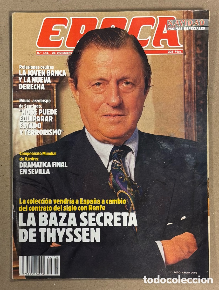 Coleccionismo de revista &Eacute;poca: &Eacute;POCA N&deg; 146 (1989). COLECCI&Oacute;N THYSSEN, M&Uacute;SICA DEL A&Ntilde;O (MARTA S&Aacute;NCHEZ, SABRINA,..), PILAR MIR&Oacute;,&hellip;
