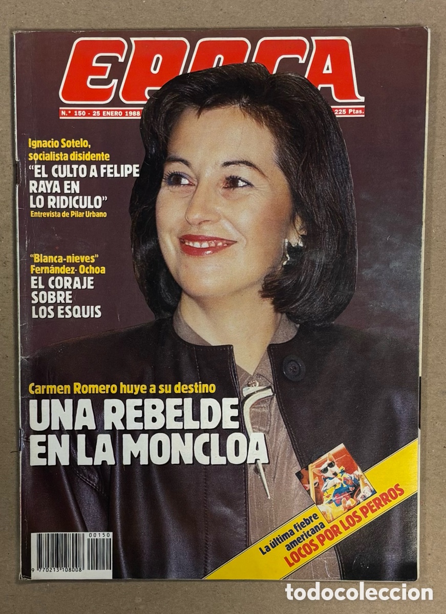 Coleccionismo de revista &Eacute;poca: &Eacute;POCA N&deg; 150 (1988). CARMEN ROMERO, PLACIDO DOMINGO, BLANCA FERN&Aacute;NDEZ OCHOA,&hellip;