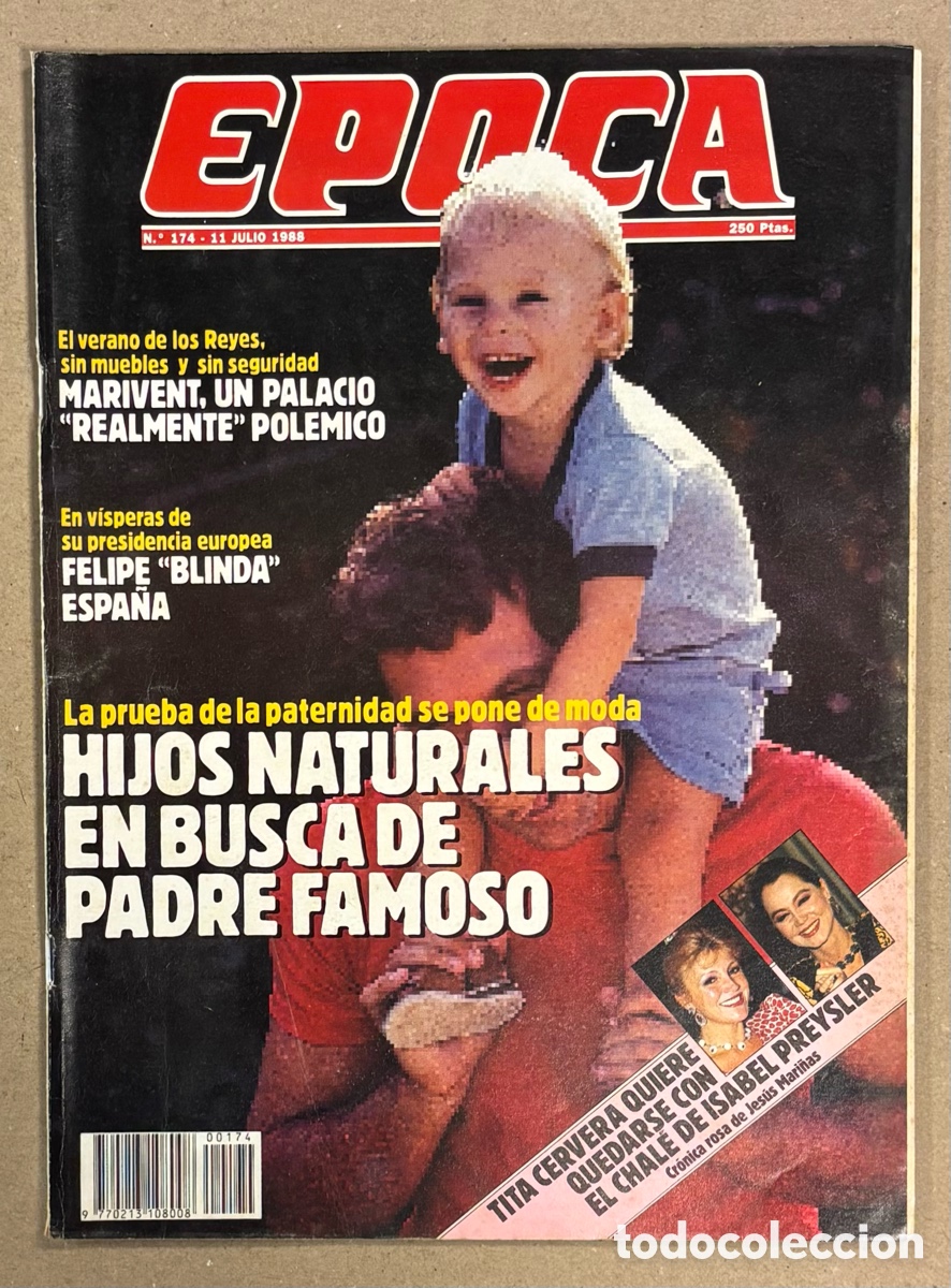 Coleccionismo de revista &Eacute;poca: &Eacute;POCA N&deg; 174 (1988). MARIVENT POL&Eacute;MICO PALACIO REAL, TITA CERVERA, PERICO DELGADO, UEFA Vs REAL MADR