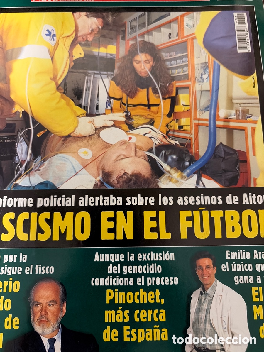 Coleccionismo de revista &Eacute;poca: Revista &eacute;poca muerte Aitor Zabaleta Frente Atl&eacute;tico