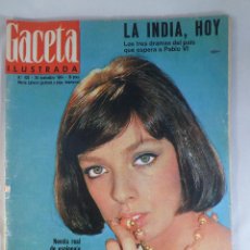 Coleccionismo de Revista Gaceta Ilustrada: REVISTA GACETA ILUSTRADA Nº 425. 28 NOVIEMBRFE 1964. MARIE LAFORET PORTADA - SAMMY DAVIS - INDIA. Lote 55365381