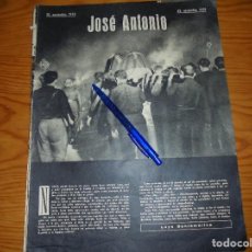 Coleccionismo de Revista Gaceta Ilustrada: RECORTE DE PRENSA : 22 AÑOS DE LA MUERTE DE JOSE ANTONIO PRIMO DE RIVERA. GACETA ILUSTRADA 1958
