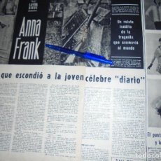 Coleccionismo de Revista Gaceta Ilustrada: RECORTE DE PRENSA : RELATO DEL HOMBRE QUE ESCONDIO A ANNA FRANK. GACETA ILUSTRADA 1958