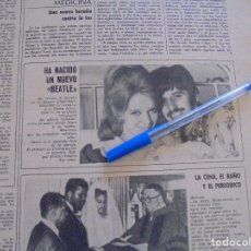 Coleccionismo de Revista Gaceta Ilustrada: RECORTE PRENSA : RINGO STAR ( BEATLES ) HA SIDO PADRE. GACETA ILUSTRADA 1967
