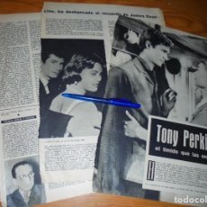Coleccionismo de Revista Gaceta Ilustrada: RECORTE PRENSA : TONY PERKINS, EL TIMIDO QUE LAS ENAMORA. GACETA ILUSTRADA, DICBRE 1958
